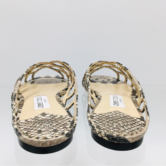 Jimmy Choo- SAI FLAT- Natural Snake Printed Leather - Picture 8 of 15